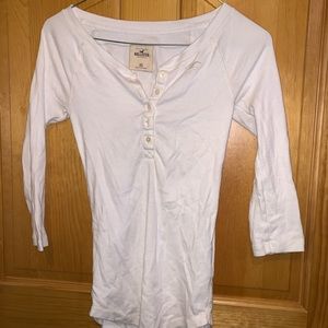 Holloster 3/4 Sleeve V-neck